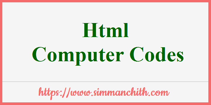 HTML Computer Code Elements