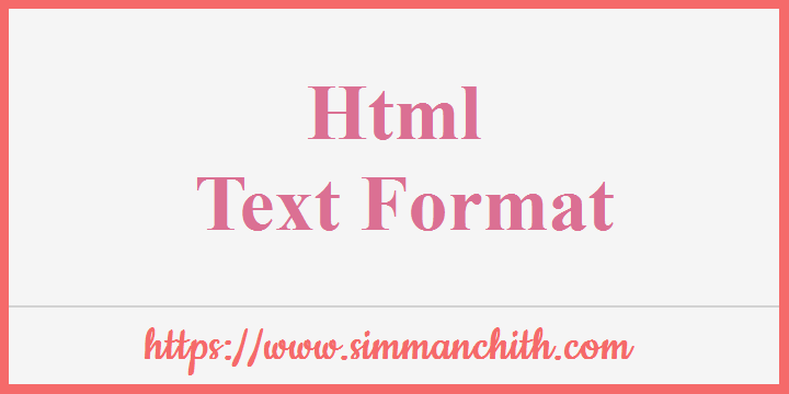 HTML Text Formatting Elements