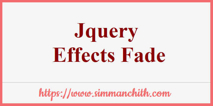jQuery Effects - Fading
