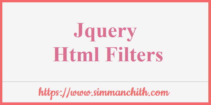 jQuery Filters