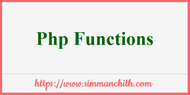 PHP Functions