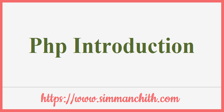 PHP Introduction