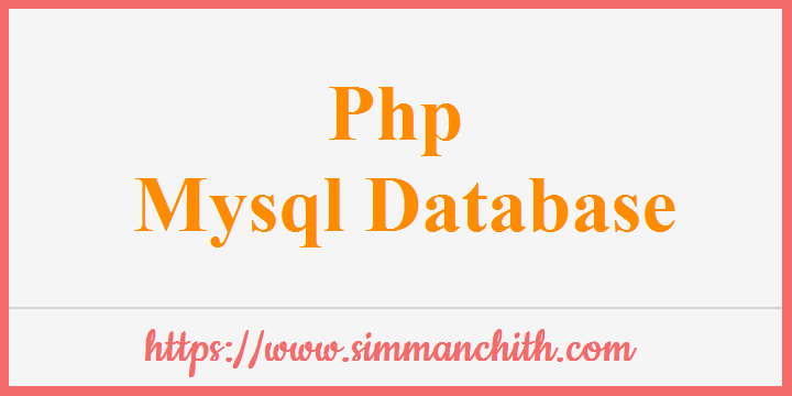 PHP MySQL Database