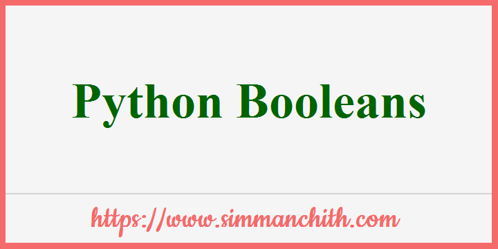 Python Booleans