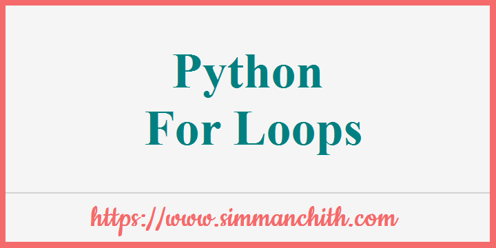 Python For Loops