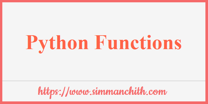 Python Functions