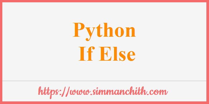 Python If ... Else