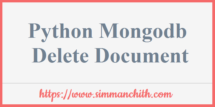 Python MongoDB Delete Document