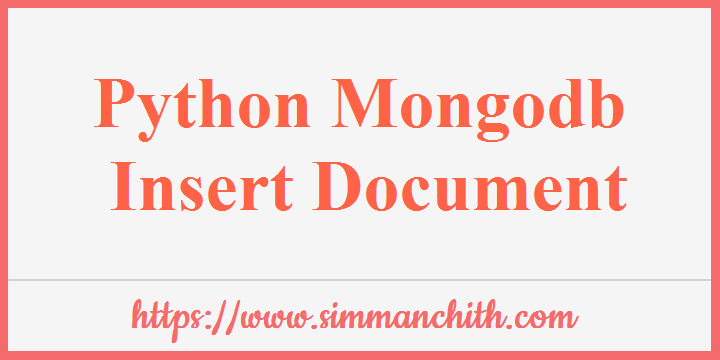 Python MongoDB Insert Document