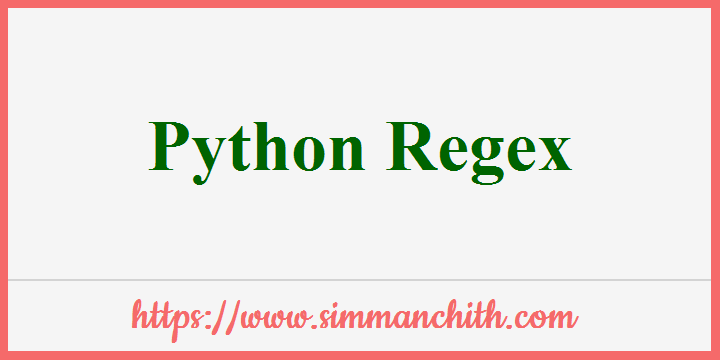 Python RegEx - Regular Expressions