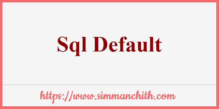SQL DEFAULT Constraint