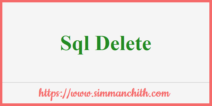 SQL DELETE Statement