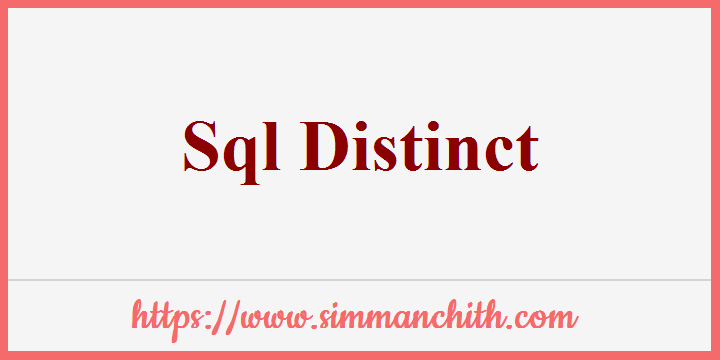 SQL SELECT DISTINCT Keyword