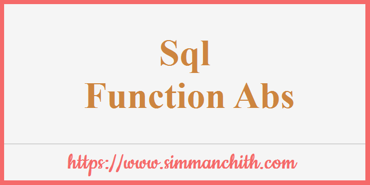 SQL ABS() Function