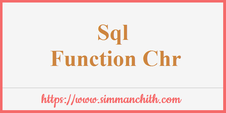 SQL CHAR() | CHAR() Function