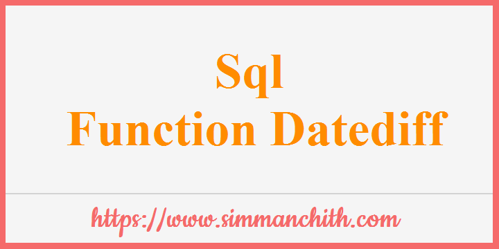 SQL DATEDIFF() Function