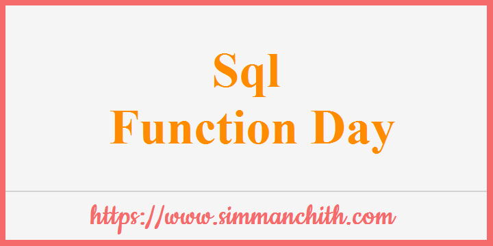 SQL DAY() Function