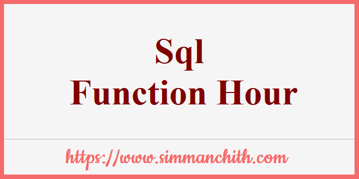 SQL HOUR() Function