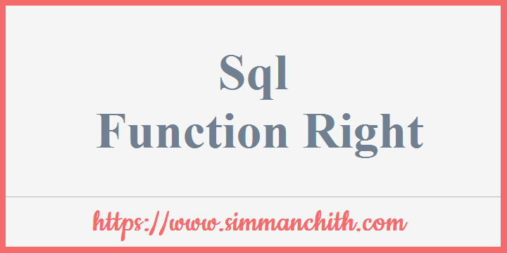 SQL RIGHT() Function