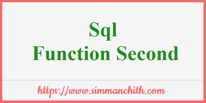 SQL SECOND() Function