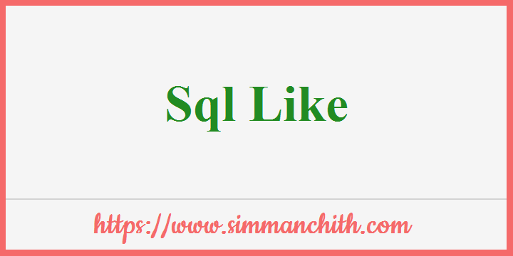 SQL LIKE Operator